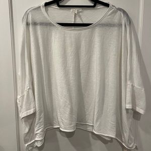 Free People White Flowy Top